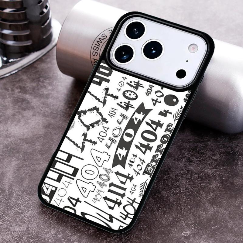 not found Error 404 Phone Case for iPhone 17 16 15 Pro Max Air 14 13 12 11 Plus Shockproof Capa Cover