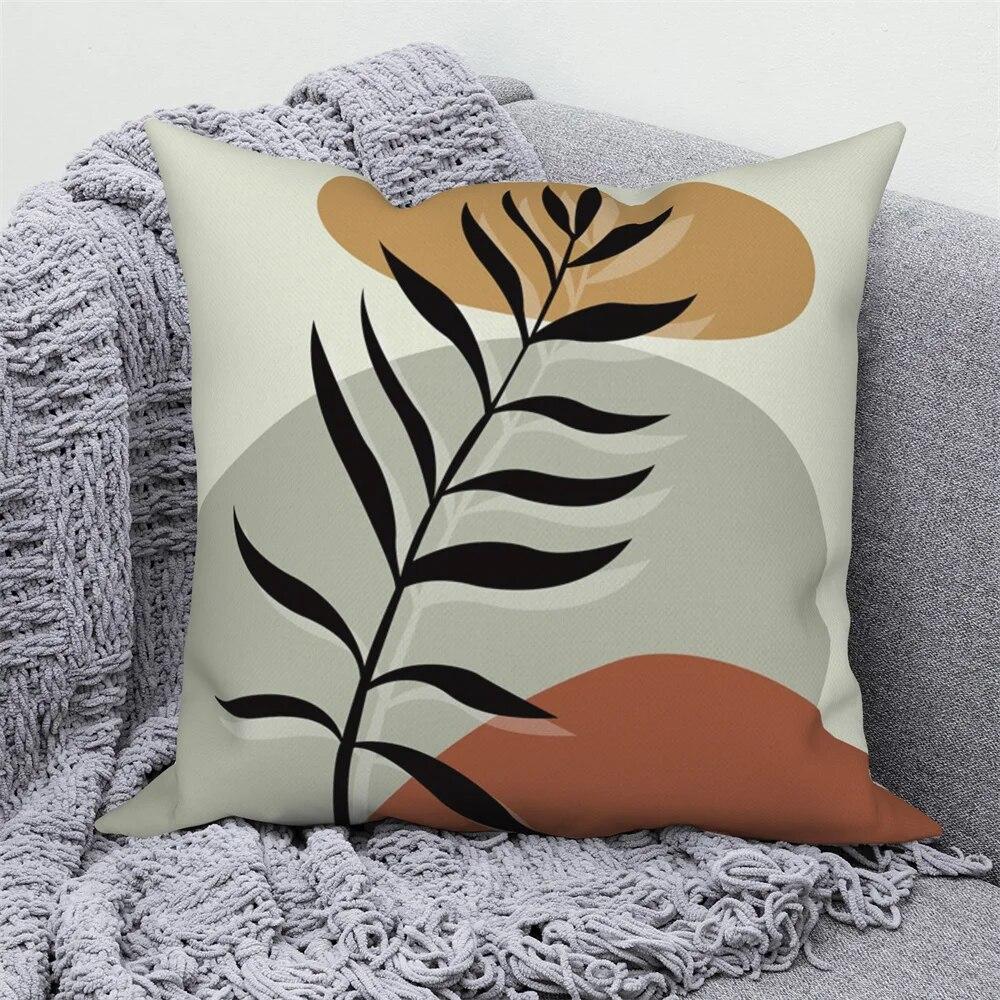 Pillowcase Home Decor Sofa Nordic Decorative  Abstract Geometric Plant Cushion