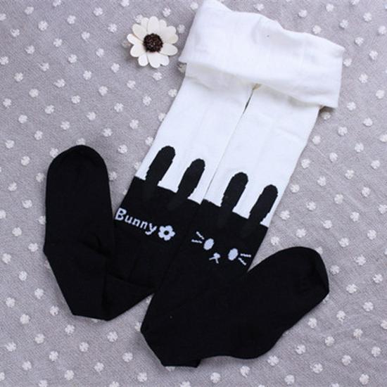 Girls' Thickened Cotton Tights: Autumn & Winter Style, Versatile Spliced Leggings for Children