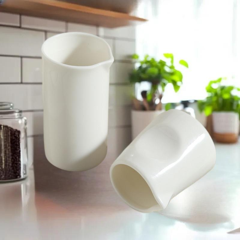 Tazze a Beccuccio Bianco Ceramica Brocca per Latte Tazza per Caffè e Latte Brocca per Latte Pentolino Tazza per Salsa Articoli per Caffè Pentolino per Latte Pentole per Condimenti