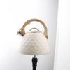 3L Stainless Steel Whistling Kettle Modern Minimalist Home Water Boiler With Hammered Finish