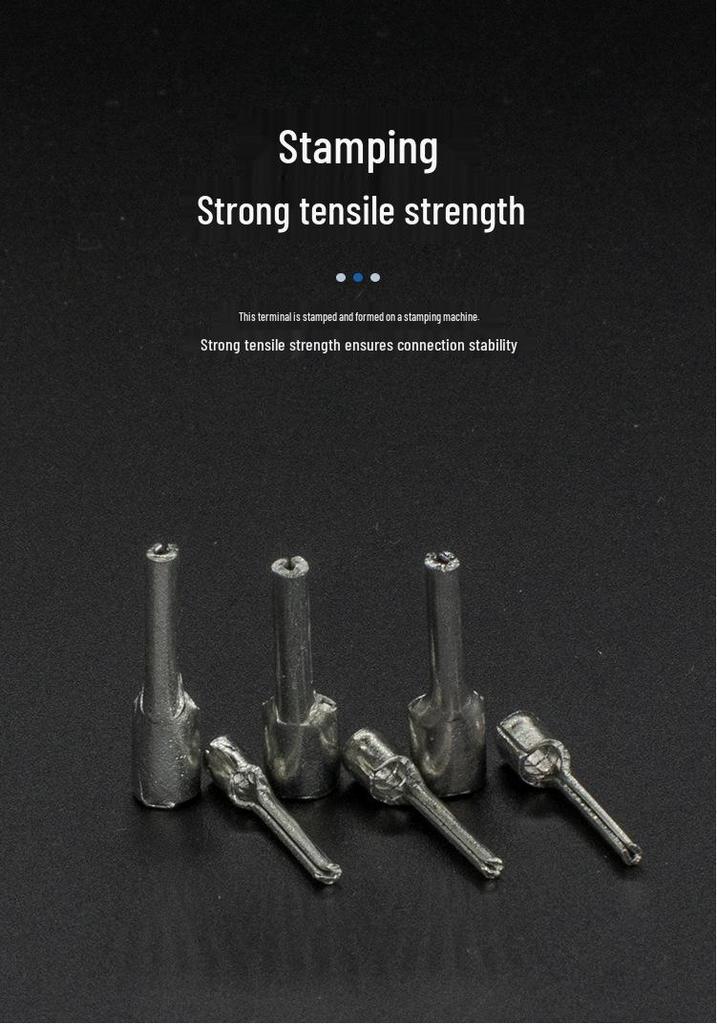 CJH Cold-Pressed Copper Pin Terminal Wire Lug PTN1.25/2/5.5-9/10/13/18 Pin Type Bare Terminal Wiring