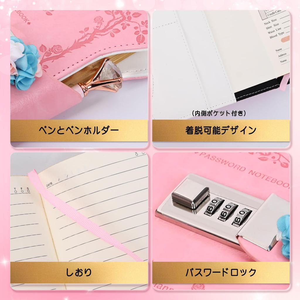 B6 Lockable Diary with Cute Princess Style Secret PU Stationery for Students and Anniversary or Birthday Gift Notebook, Lock, Notebook, Leather,