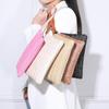 Fashion Ladies Weaving Bag Wristlet Clutch Women Daily Money Phone Clutch Solid Straw Woven Coin Purse Beach Wallet Card Leisure Travel