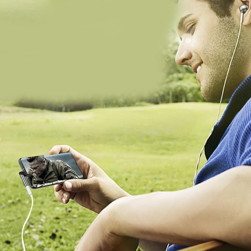 Typ C auf Kopfhörer Konverter Audios Dongle mit HiFi Chip für Typ C Geräte Verbessert die Audioqualität Adapter