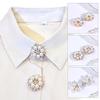 2Pcs Irregular Baroque Pearls Button Covers Luxury Rhinestones Flower Cufflinks Button Pins Shirt Decoration