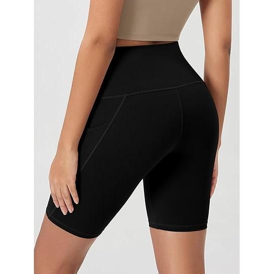 2 Pack Women Fitness Shorts, Push-Up Perfect, Butt Lifting, Yoga Pants, Running Shorts, Elastic, Black, M