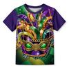 Mardi Gras 3d Print T Shirt For Men Women Fashion Exquisite Mask Graphic Pattern Short Sleeves Casual Round Neck Kids Tee Shirts