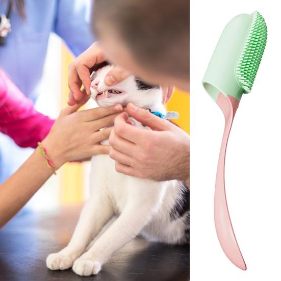Pet Finger Toothbrush One-finger Operation Soft Bristles Comfortable Grip Daily Teeth Care for Dogs And Cats Gum-friendly Effective Cleaning