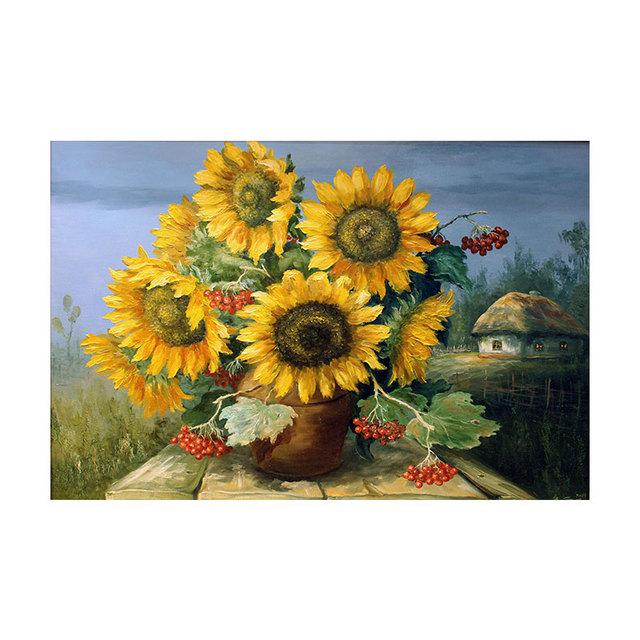 Abstract Canvas Painting Flower Oil Painting Wall Art Pictures Sunflower Posters for Living Room Cuadros Home Decor Unframed