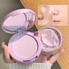 SHAQINUO 2 in 1 Setting Powder & Pressed Powder, Light Transparent Double Effect Face Powder, Matte Finish Makeup Powder with Powder Puff