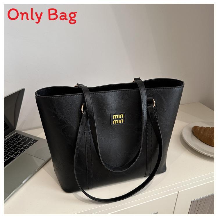 

Pu Tote Bag For Women With Large Capacity And Zipper Closure For Daily Commute чёрный