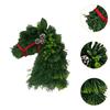 Artificial Christmas Wreath Horse Head Party Decorative Xmas Wreath Holiday Garland for Porch Wall Farmhouse Wedding Fireplace