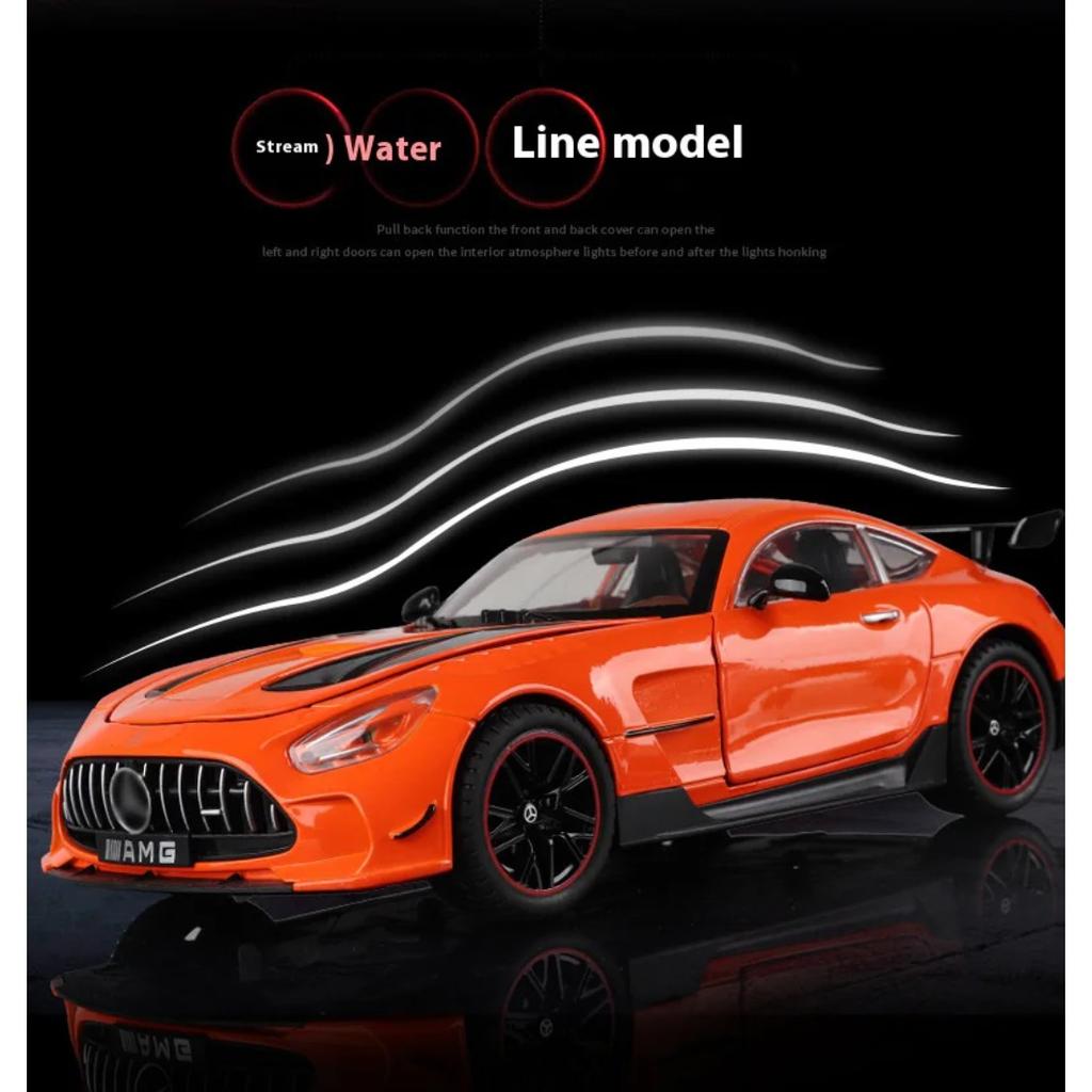 1/18 BENZ AMG cool sports car alloy model, cool sound and light, simulated interior, restore details, exquisite desktop ornaments