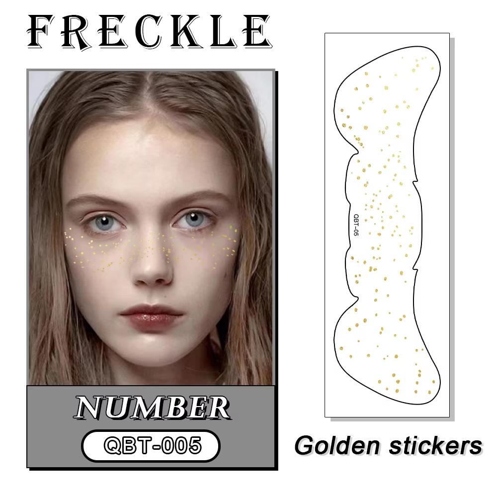 Custom Freckles Face Makeup Patches Sticker Temporary Tattoo Glitter Silver Freckles Face Tattoo