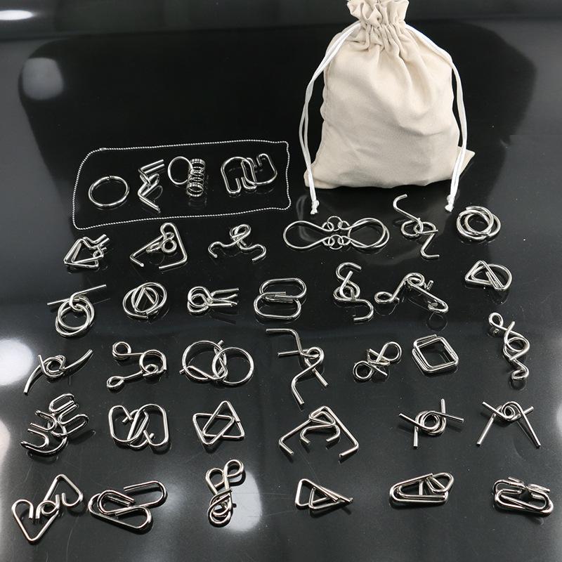 IQ Toys 8-teiliges Puzzle-Set - TikTok Trend Interlocking Rings