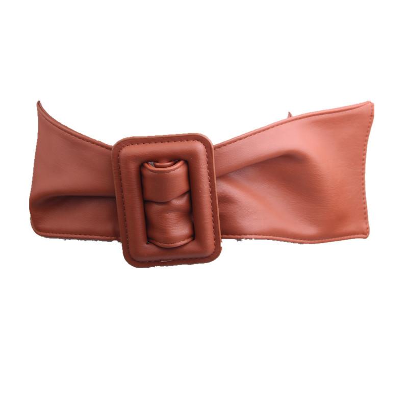 Damen Weicher Gürtel Streamer Trenchcoat Gürtel, Mehrfarbig, Rock Dekorative Taillendichtung Weiches Leder Damen Einfacher Breiter Gürtel