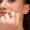 Anelli Vlen con Perline per Donna Placcati Oro 18K Pietra Naturale Elastici Estensibili Impilabili Minimalisti Gioielli per Dita Regalo Curativo