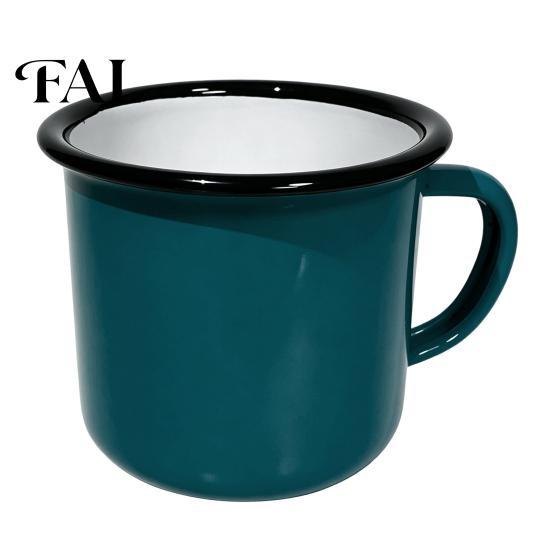 Home Kitchen Accessories Retro Enamel Coffee Mug, 360ml Vintage Colorful Tea Cup, Gift for Lovers Nostalgic Style Drinkware Office And Use Camping