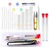  Bracelets Making Beading Needle Set with Threader, Needle Bottle, Thimble, Bead String Cord, Pin Cushion, Storage Case