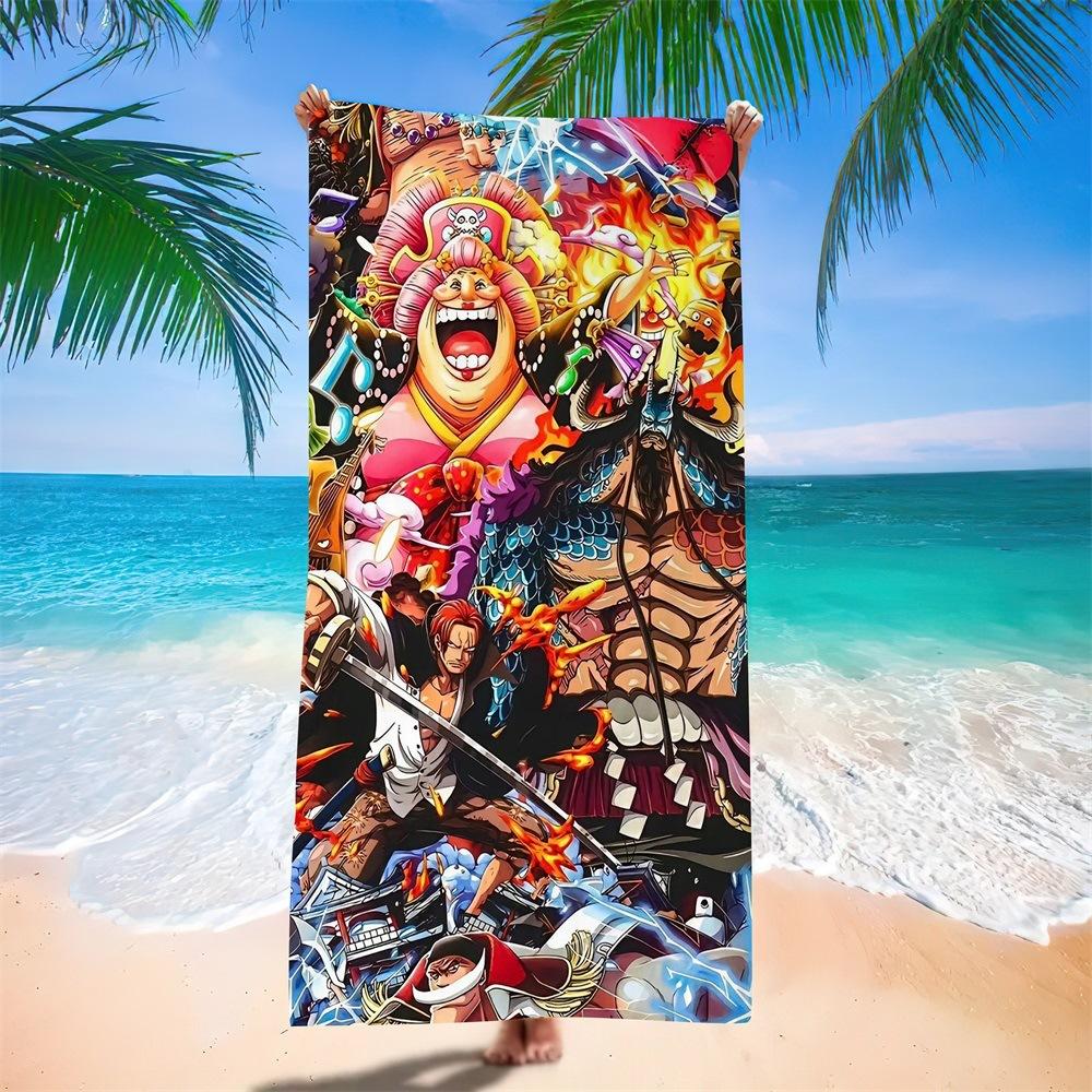 New Anime Character Printed Microfiber Beach Towel Quick Dry Water Absorbent Bath Towel