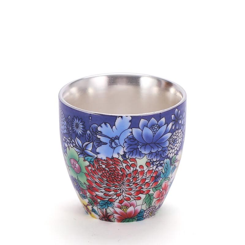 Enamel Silver-Wrapped Porcelain Teacup