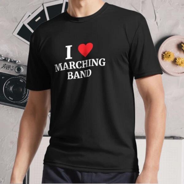 New Shirt I Love Marching Band Heart Active Logo T-Shirt Funny Size S - 5XL L