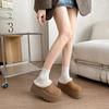 Mao Mao Slippers Versatile Muffin Lazy Cotton Shoes Internet Celebrities Thick Sole Heightening Bag Head Half Slippers Wear 2025 Autumn New