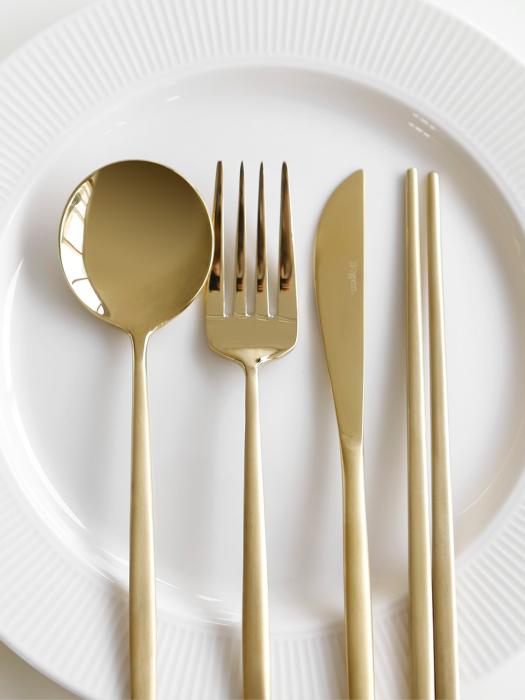 

Surfinia More Gold Cutlery Dinner 4-Piece Set single type