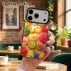 Phone case: 2D flat, suitable for iPhone 18 17 16 15 14 13 12 Pro protective case, fruit family, perfect Christmas and Halloween holiday gift