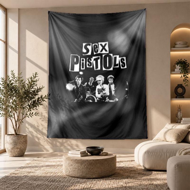 Decorative Tapestry,Sex Pistols Printed Wall Art, Lightweight Wall Hanging For Bedroom Background