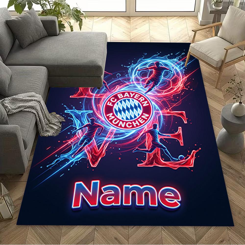Bayern Munich Crest Area Rug Design for Decorate Room Dormitory Hallway Foyer Anti-slip Rug Decorate Offices Perfect Gift for Friends & Family