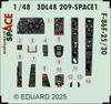Space Interior 3D Decal Parts Set Plastic Model Decal EDU3DL48209 1/48 F-86F-25/30 w/Etching (for Airfix) (Airplane)