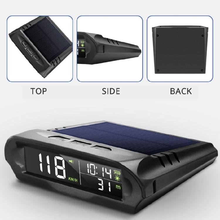 Digital Solar Energy HUD Display With 1000mAh Battery For Vehicle Real Time Information Automatic Brightness Adjustment
