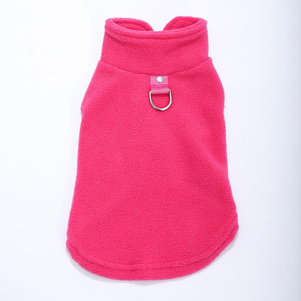 Fleece Dog Jacket D-ring Soft Cozy Warm Overalls Open Collar Splicing Cat Coat Sleeveless Puppy Clothes For Dog Cat