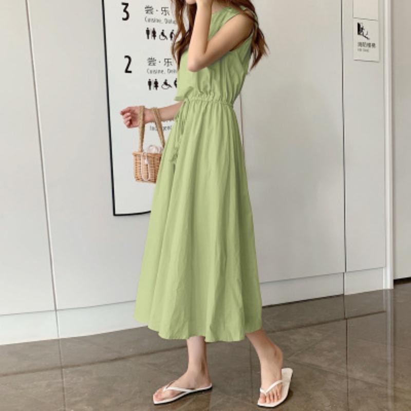 9 Color 5 Size Literary and Artistic Big Skirt Summer New Style Can Be Retrenched Waist Loose Dress
