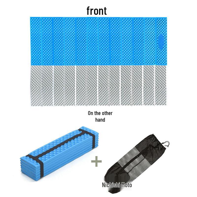 Portable Outdoor Egg Slot Folding Mat - Moisture-Proof Camping Tent Mat with Aluminum Foil