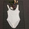 Europäischer und amerikanischer rückenfreier einfarbiger einteiliger Badeanzug - Sexy Tanktop-Design