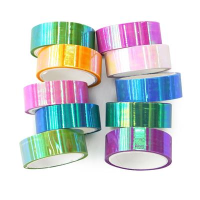MAEXUS Glitter Tape 15mm3m Hologram 10 Roll Set Color Masking Cute 9 DIY Glamorous Metallic