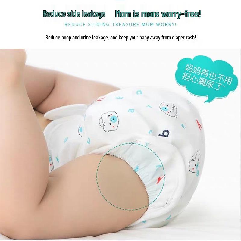 Breathable Pure Cotton Baby Diaper Pants: Waterproof, Leakproof, and Washable Training Underwear for Boys and Girls