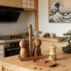 Salt and Pepper Grinders Wood Tray Pepper Mill Holder and Tray for Mill and Shakers, Home Decoration, Crafts
