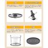 Food Processor LINKChef Mixer Compact 500ml Electric 260W Meat Grinder Chopper Minced Baby Grated Daikon Ground Ice Lightweight Quiet Easy Clean 2 Can