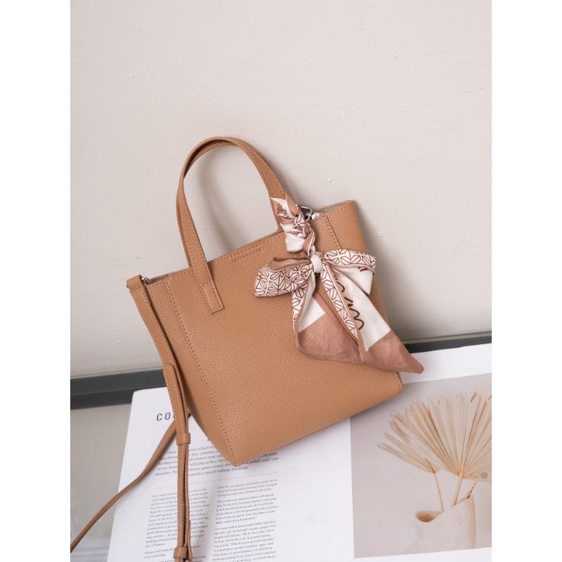 Women's Leather Bag, Large-capacity Vegetable Basket, Bucket Bag, Commuting Single-shoulder Hand-carry, Crossbody, Trendy Bag