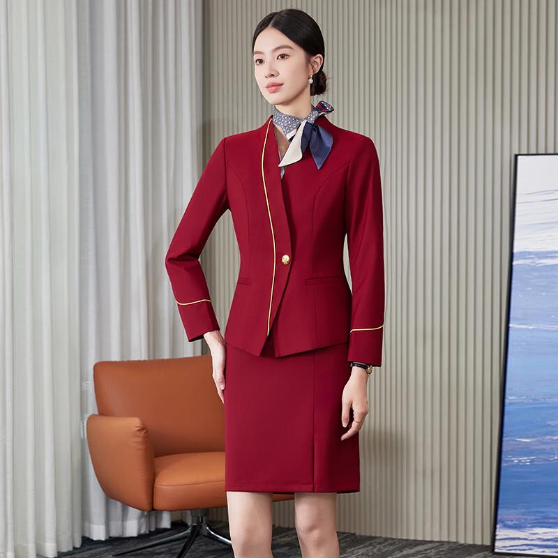 Set Uniforme Professionale da Donna per Assistenti di Volo & Personale Alberghiero