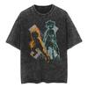 New Anime Hunter X Hunter Printed Tshirt Mens and Womens Washed Tshirt High Quality Vintage Cotton Tshirt Harajuku Top