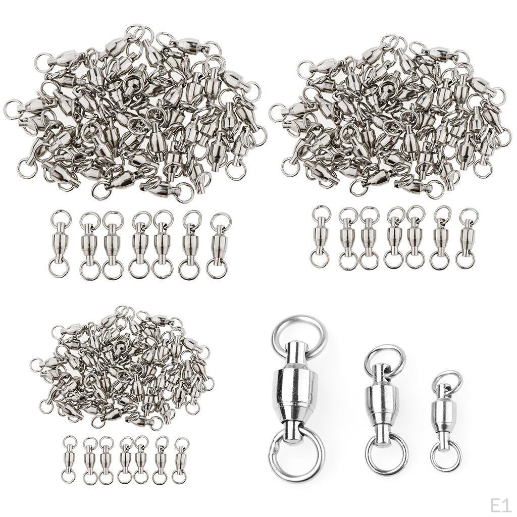 50 Stück Kugellager Wirbel Angelhaken Snap Haken Solider Wirbel