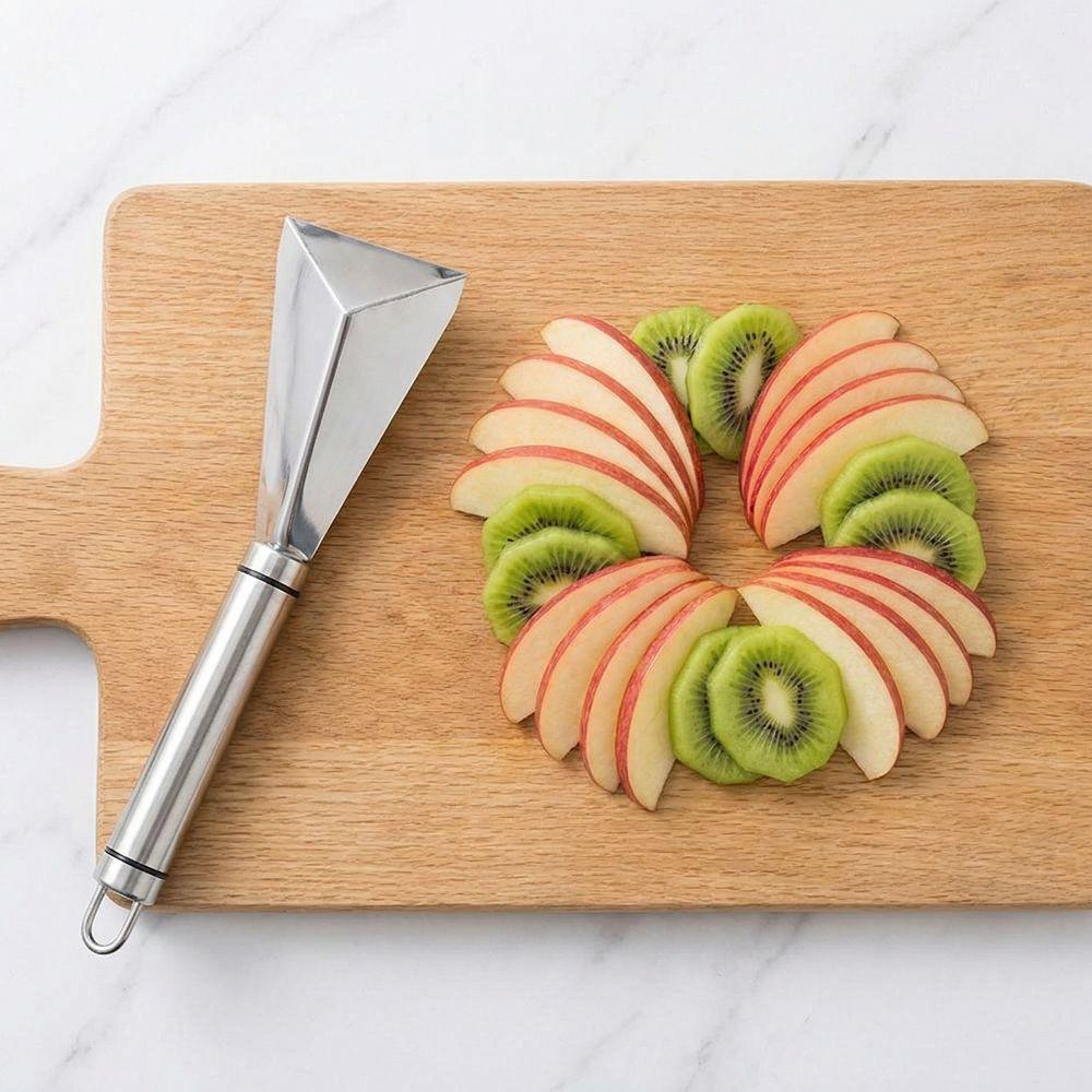 Stainless Steel Fruit Carving Knifes Triangular Shape Antislip Vegetable Cutter Durable V Shape Channel Engraving Blades