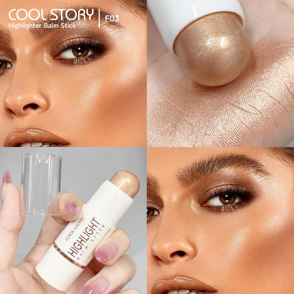 Monochrome Highlighter Face Body Brightening and Modification Bronze Powder Contour Highlighter Face Makeup