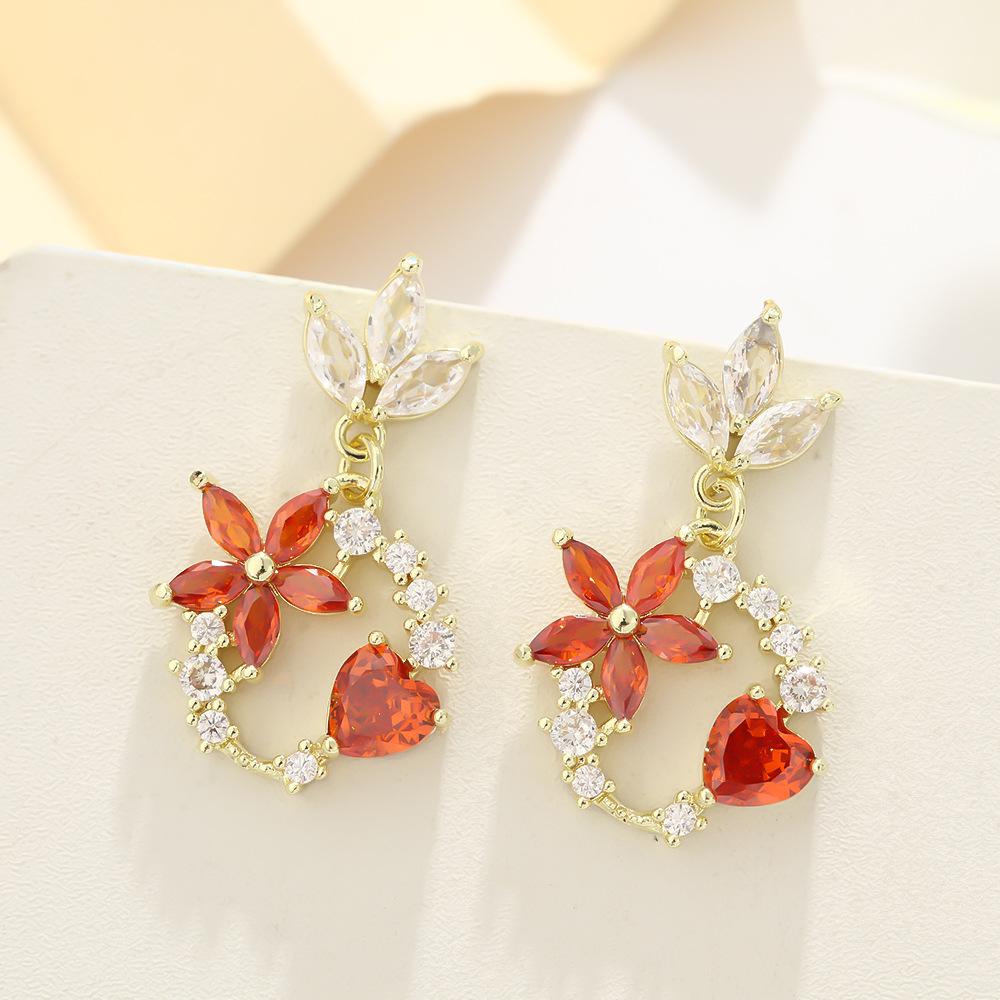 Japanese & Korean Inspired Luxury Diamond Wreath Earrings - Bold, Atmospheric Style for Parties & Proms