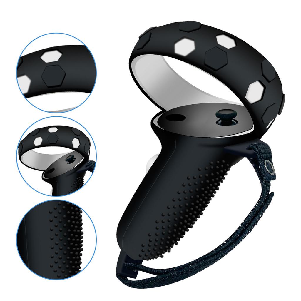 Controller Protective Cover Easy To Clean Silicone Easy To Install Comfortable VR Controller Grip Cover Adjustable for Quest 2